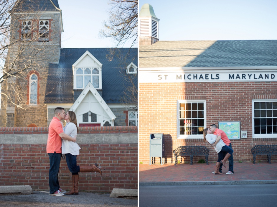 St. Michaels engagement photos downtown Harbortowne Resort by Maryland wedding photographer Christa Rae Photography