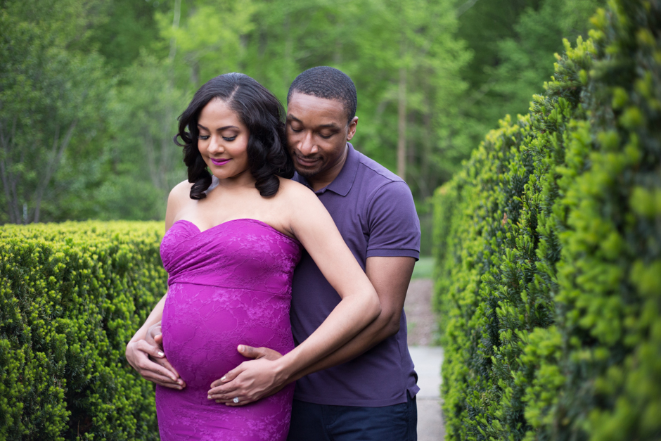 Romantic and elegant maternity photos at Brookside Gardens in Montgomery county by Maryland wedding photography Christa Rae Photography