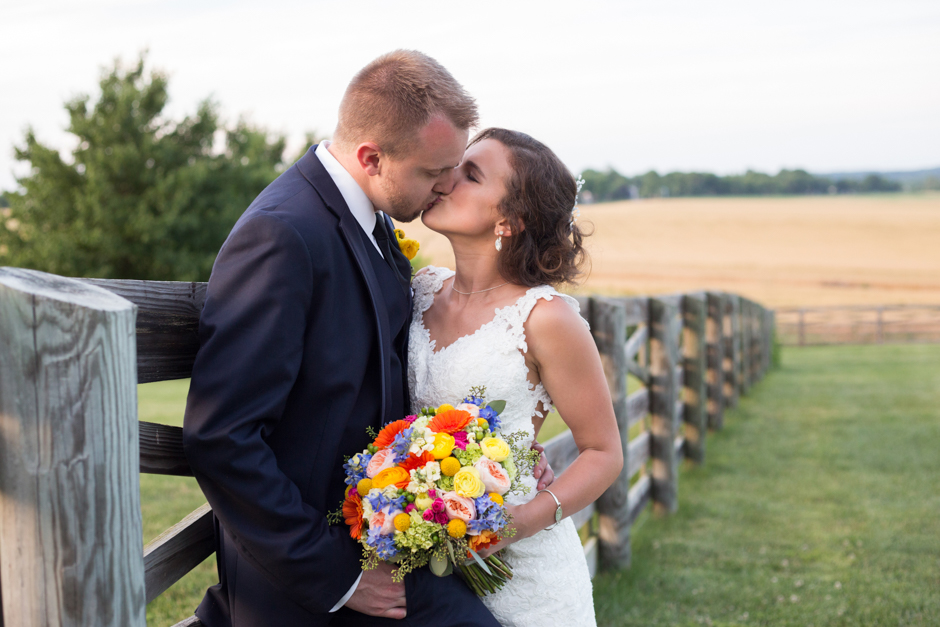 A classic and rustic yellow summer wedding at Walker's Overlook in Walkersville, Maryland by wedding photographer Christa Rae Photography