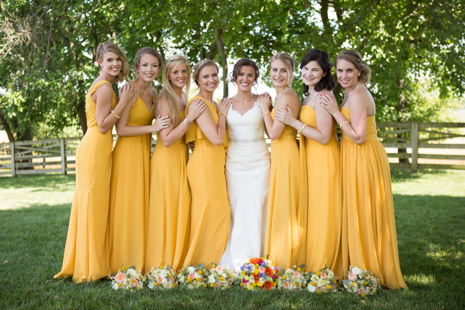 A classic and rustic yellow summer wedding at Walker's Overlook in Walkersville, Maryland by wedding photographer Christa Rae Photography