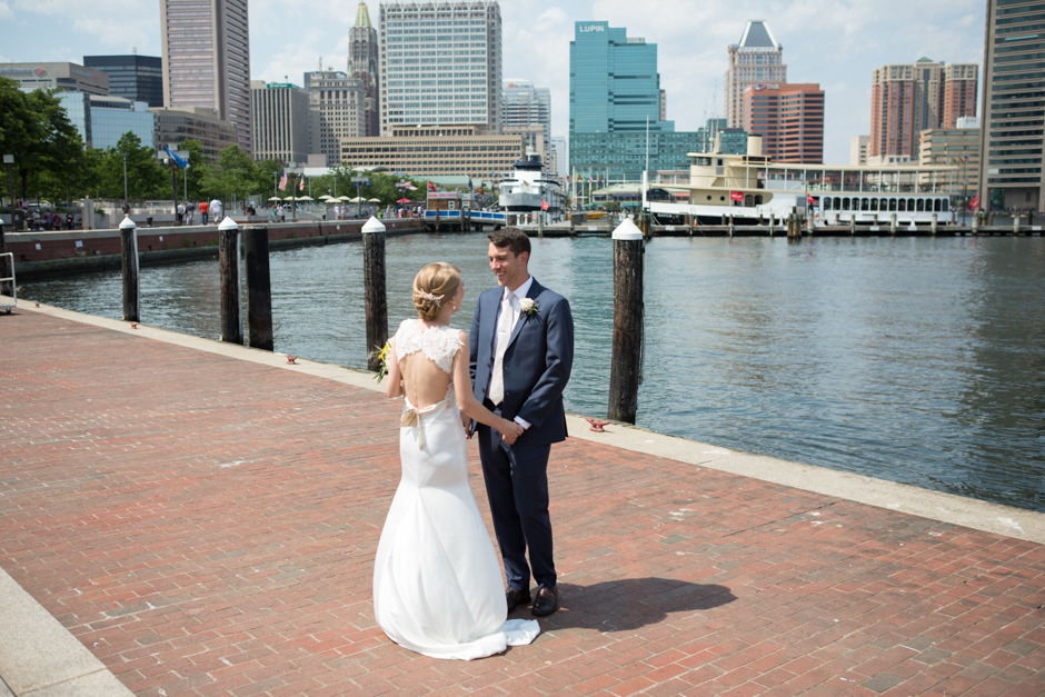 An elegant Baltimore wedding at the Maryland Science Center and Visitor's Center in Baltimore, Maryland Inner Harbor by wedding photographer Christa Rae Photography