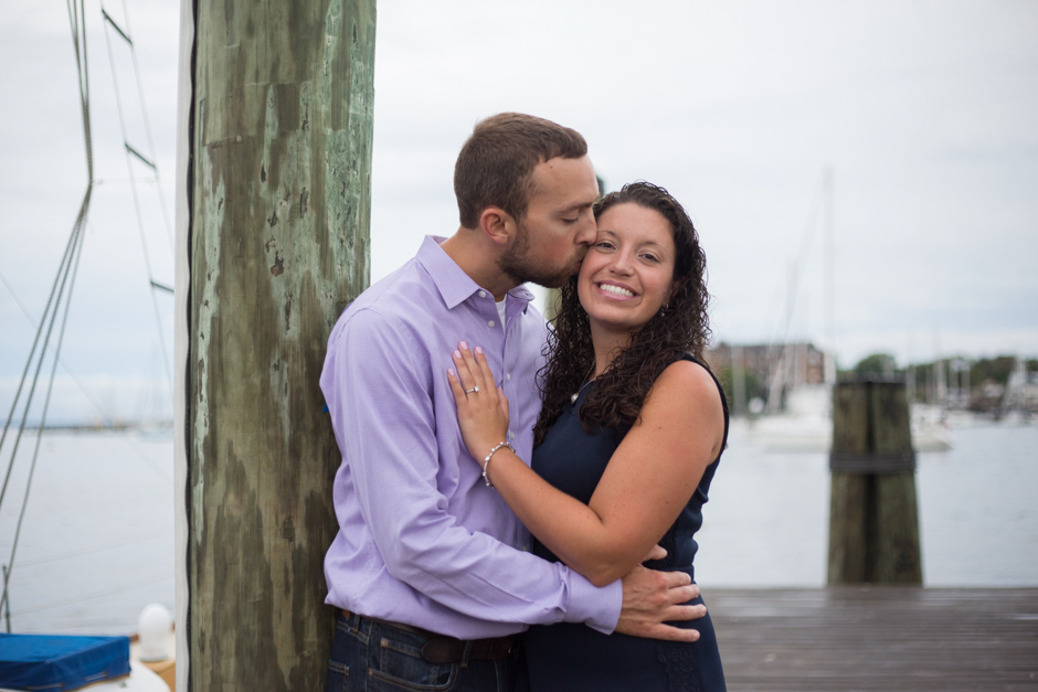 Cloudy day classic downtown Annapolis engagement photos by Maryland wedding photographer Christa Rae Photography