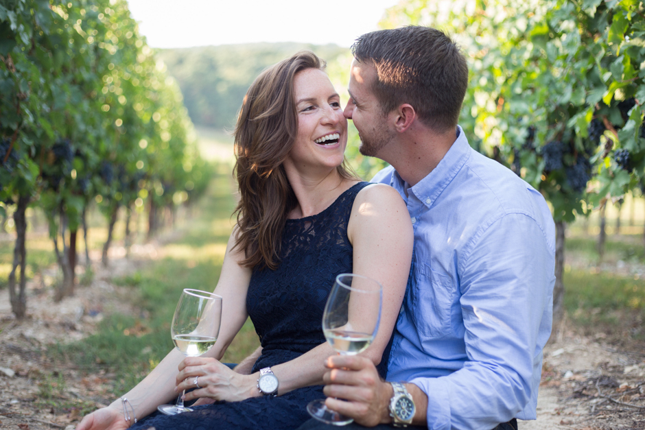 A gorgeous winery engagement session at Hauser Estate Winery in Biglerville, Pennsylvania by Maryland wedding photographer Christa Rae Photography 