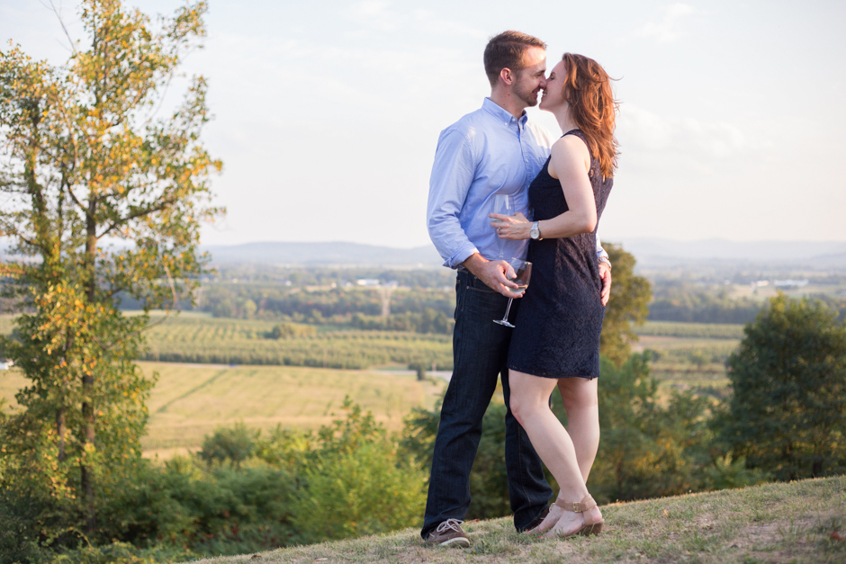 A gorgeous winery engagement session at Hauser Estate Winery in Biglerville, Pennsylvania by Maryland wedding photographer Christa Rae Photography 