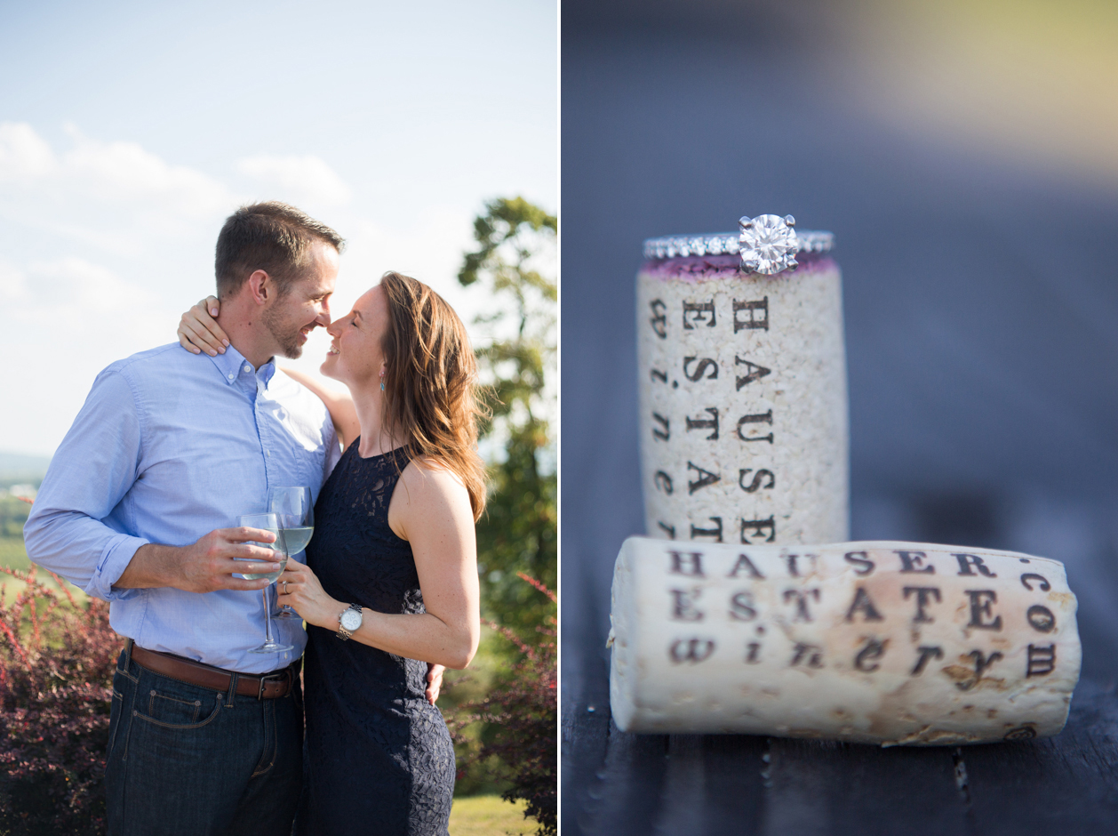 A gorgeous winery engagement session at Hauser Estate Winery in Biglerville, Pennsylvania by Maryland wedding photographer Christa Rae Photography
