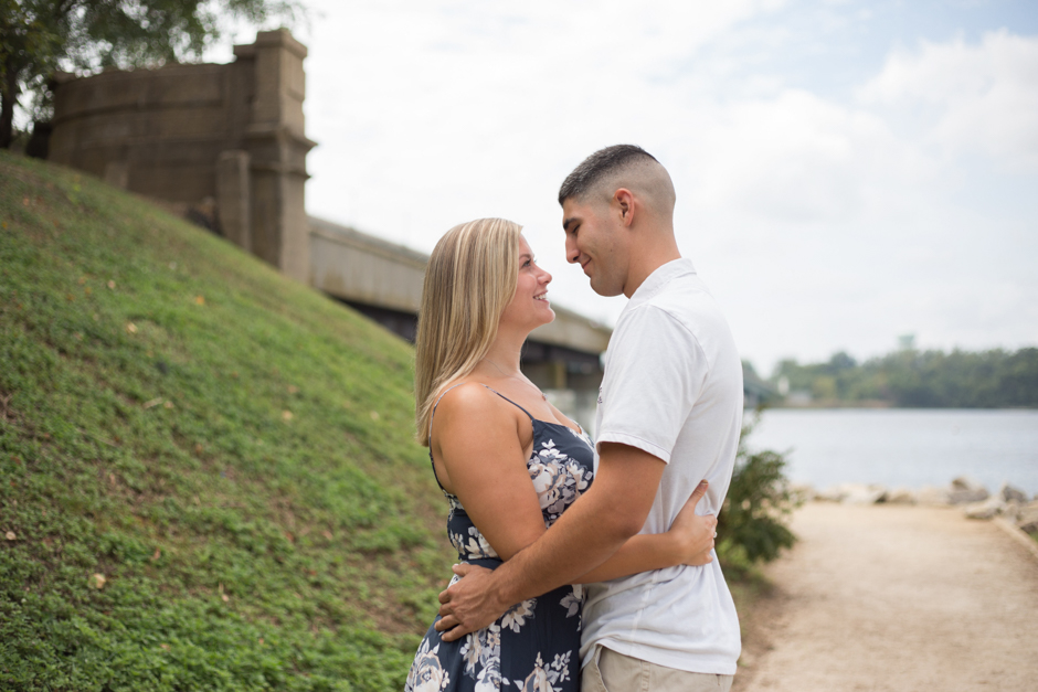 Beach engagement session in Annapolis, Maryland at Jonas Green Park by Maryland Wedding Photographer Christa Rae Photography