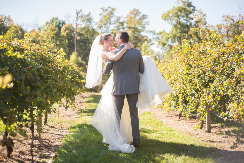 A fall winery vineyard wedding at The Harvest House at Lost Creek Winery in Leesburg, Virginia photographed by Maryland wedding photographer Christa Rae Photography