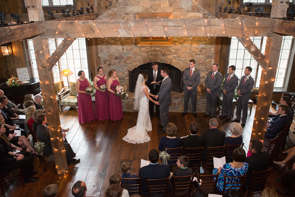 Indoor fall wedding at Mountain Memories by ThorpeWood in Thurmont, Maryland by wedding photographer Christa Rae Photography