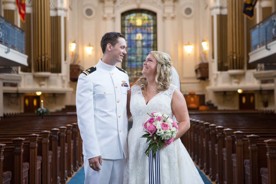 July Wedding at United States Naval Academy Chapel with Reception at Annapolis Maritime Museum by Maryland Wedding Photographer Christa Rae Photography