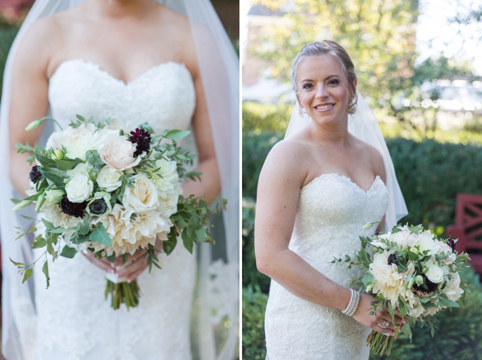 A classic elegant fall October wedding in Annapolis, Maryland at the Paca House with reception at Governor Calvert Inn by Annapolis Wedding Photographer Christa Rae Photography