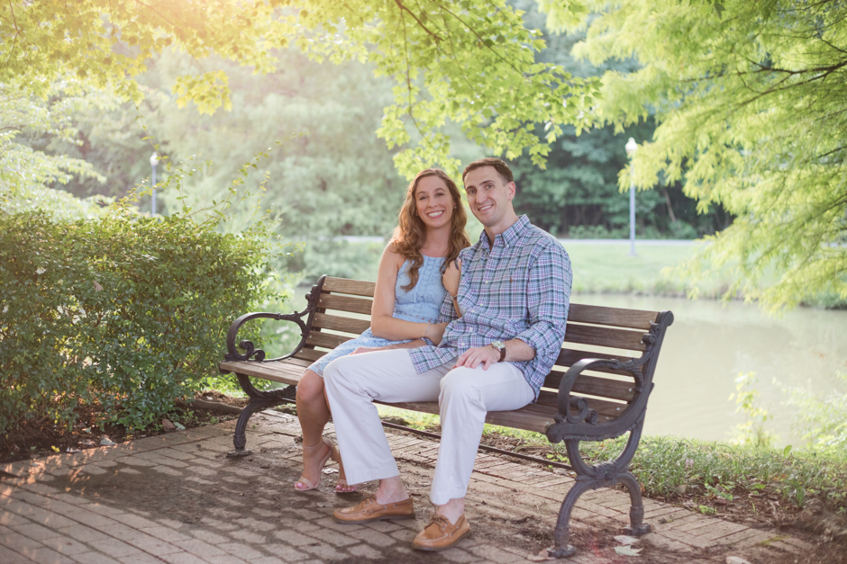 Summer engagement session with dog at Quiet Waters Park in Annapolis, Maryland by wedding photographer Christa Rae Photography