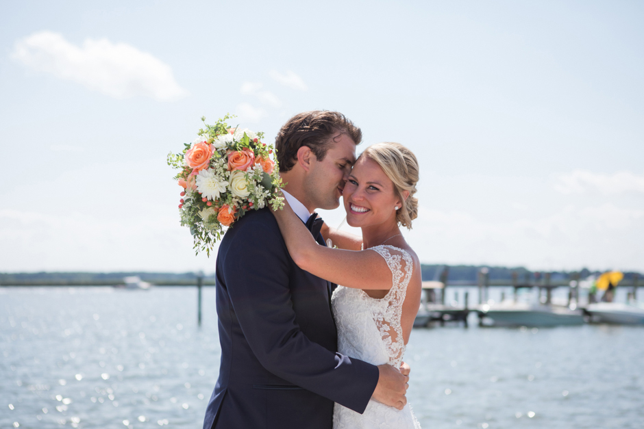 A summer wedding in August at the Chesapeake Bay Beach Club in the Beach House Ballroom in Stevensville, Maryland photographed by Annapolis Wedding Photographer, Christa Rae Photography
