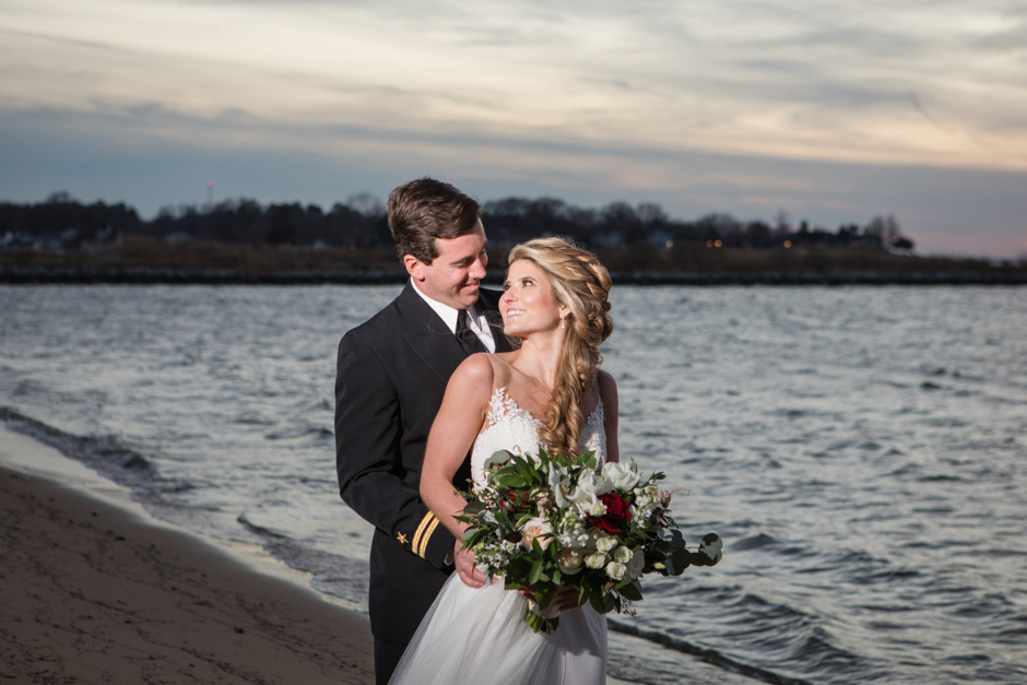 Annapolis winter wedding at St. Mary's Catholic Church and reception at Chesapeake Bay Beach Club in Stevensville by Maryland wedding photographer, Christa Rae Photography