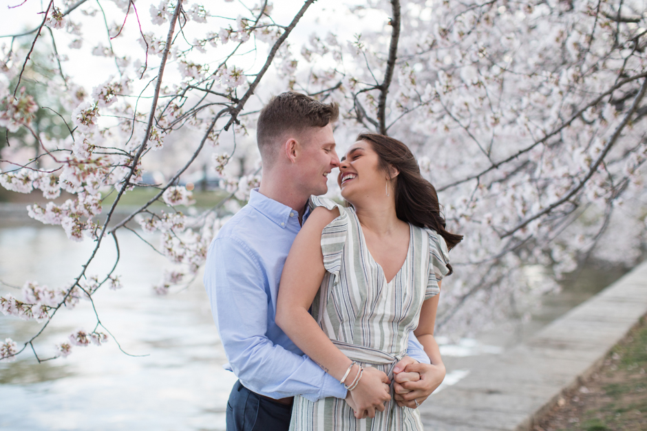 Washington, D.C. Cherry Blossom Engagement Session photographed by Maryland Wedding Photographer Christa Rae Photography