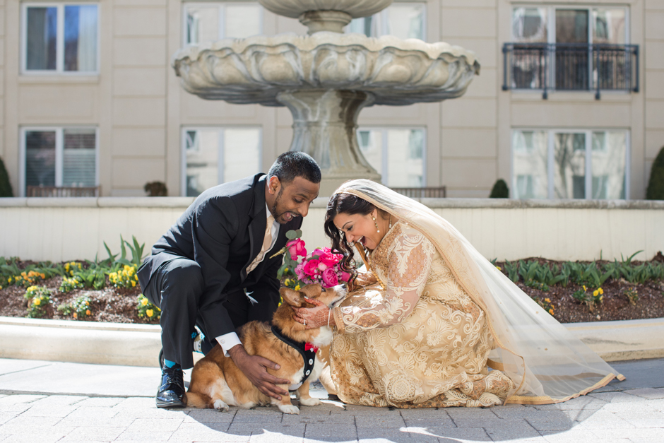A non-traditional Indian wedding at Westin Annapolis Hotel with dog photographed by Maryland Wedding Photographer, Christa Rae Photography