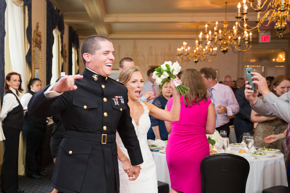 July summer wedding at the United States Naval Academy Chapel with reception at the Officer's Club in Annapolis photographed by Maryland wedding photographer, Christa Rae Photography