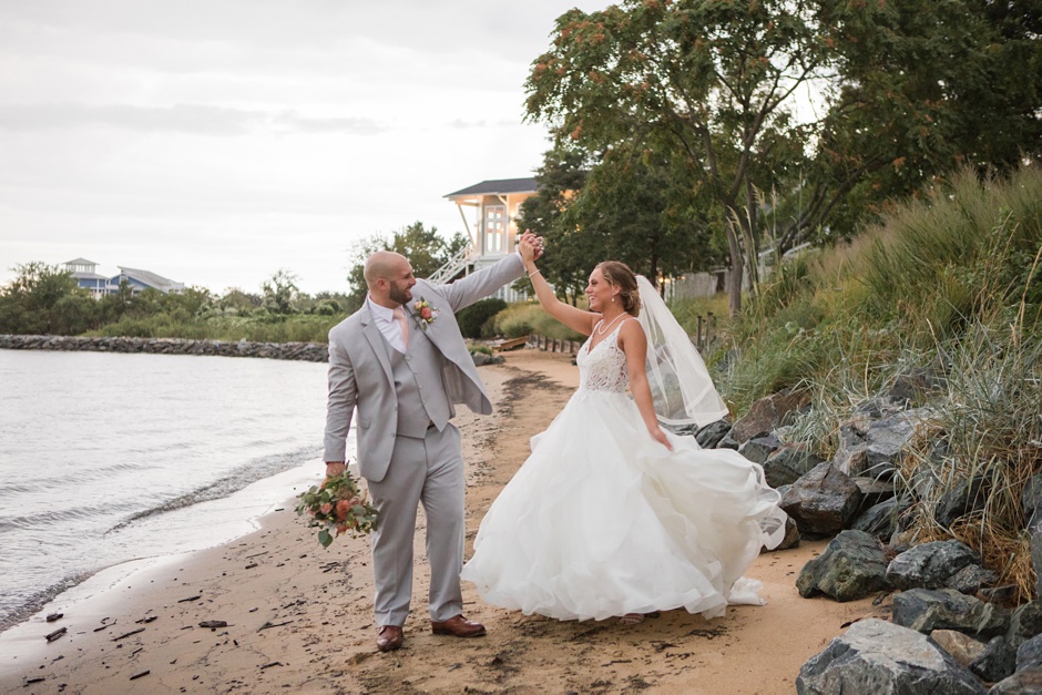 August 2020 wedding at Chesapeake Bay Beach Club in Stevensville, Maryland photographed by Annapolis wedding photographer, Christa Rae Photography