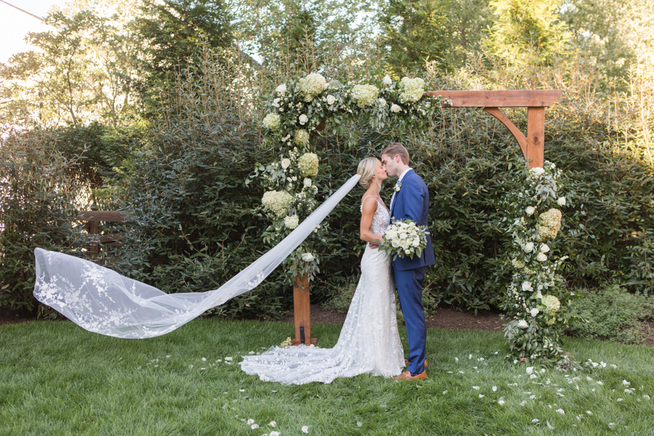 September 2020 backyard tented wedding in Reston, Virginia photographed by Maryland wedding photographer, Christa Rae Photography