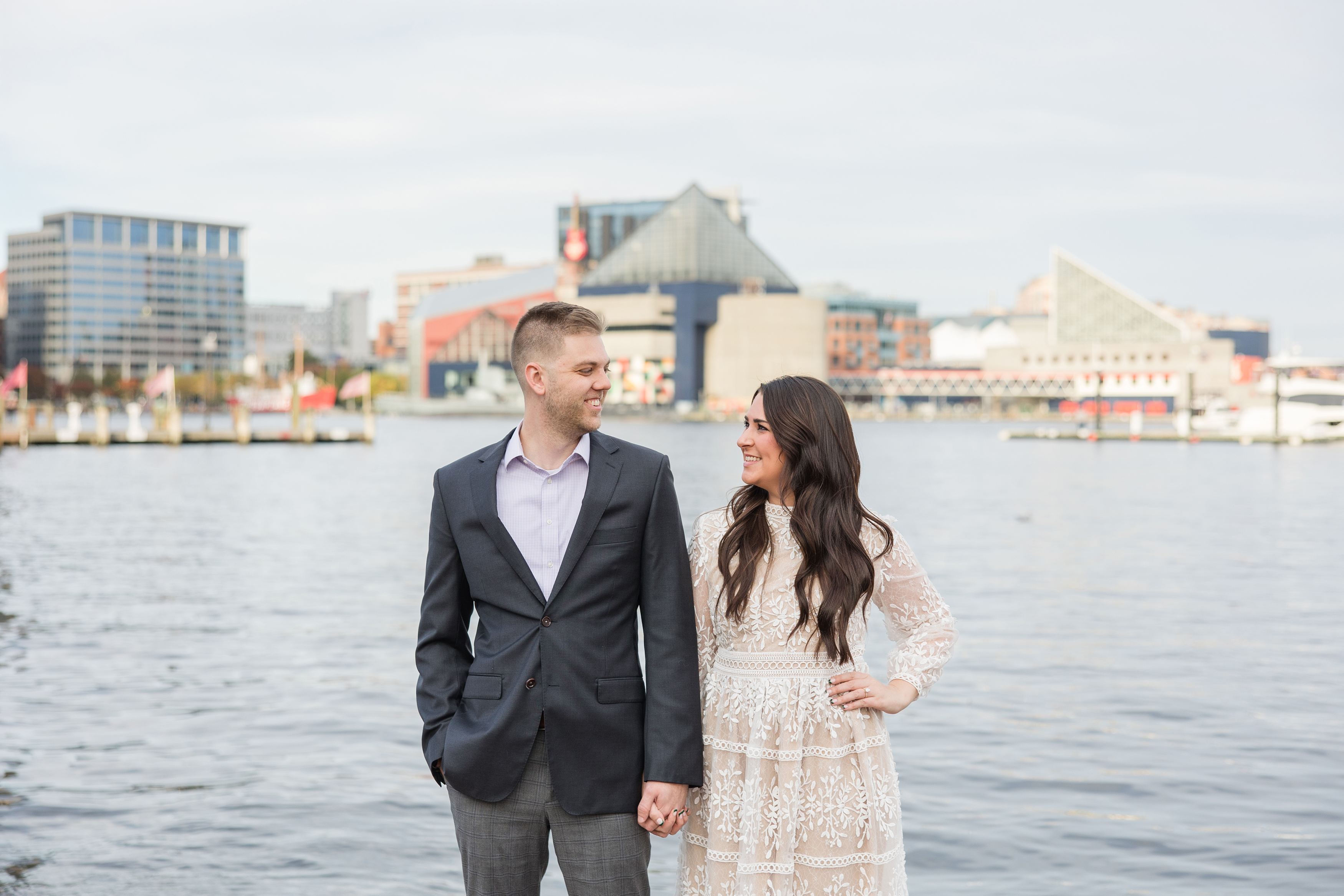 Baltimore Inner Harbor Federal Hill Engagement Session by Christa Rae Photography